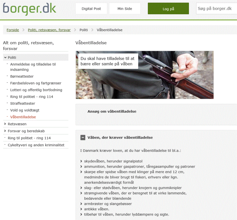 Borger-dk hvad kræver våbentilladelse.GIF